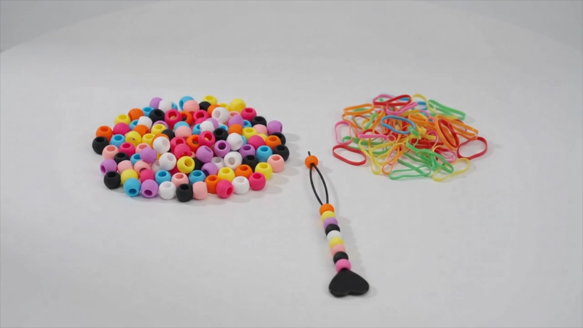 SEVENKA 100 Small Silicone Hair Beads Set for Girls