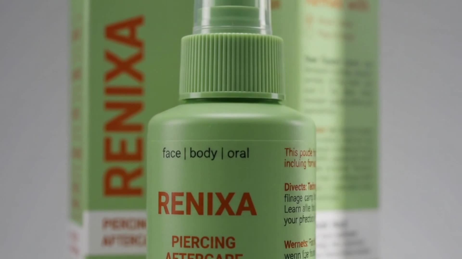 RENIXA Piercing Aftercare Spray, Saline Spray for Piercings, 4 Fl Oz