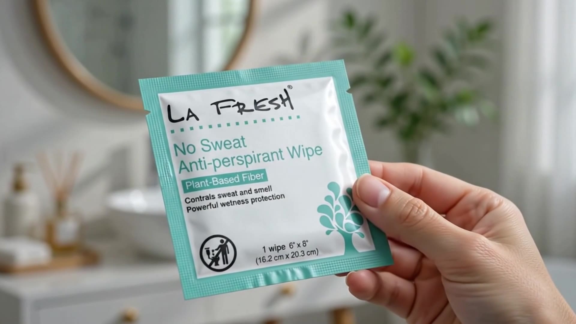 La Fresh Travel Lite Antiperspirant & Body Wipes for Sweat & Odor Control