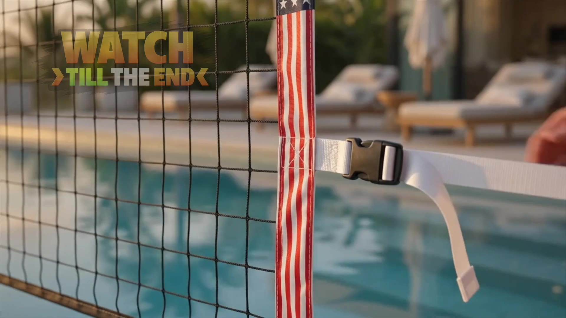Portable Pool Volleyball Net System