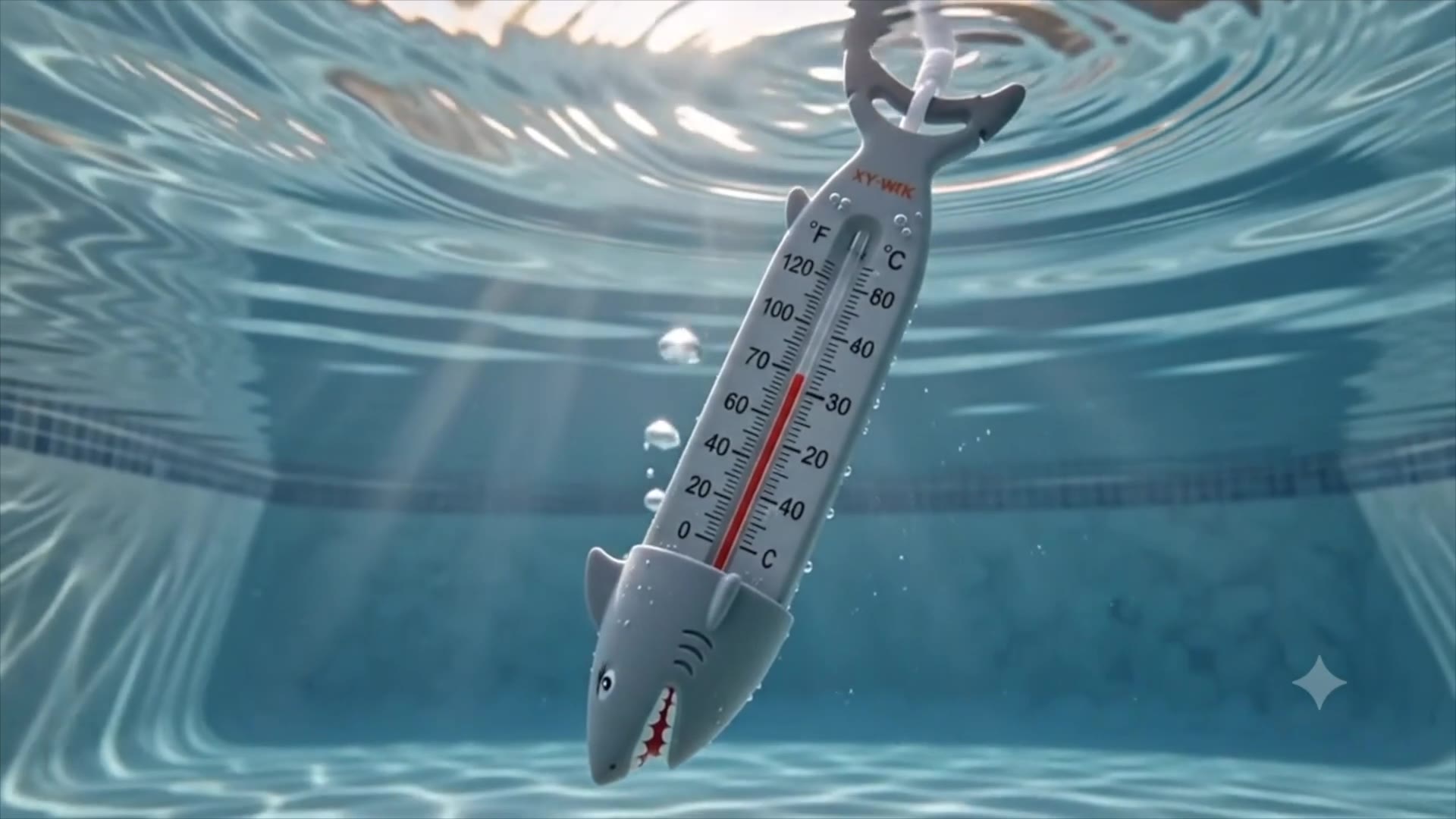 XY-WQ 10" Shark Pool Thermometer, Jumbo Easy-Read Fully Sinking Design