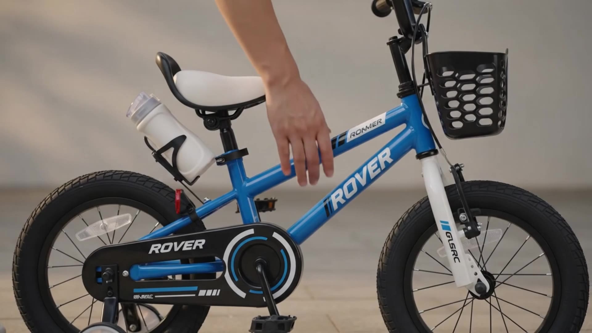 Glerc Rover Kids Bike, 12-18 Inch Boys Bike for 2-9 Years Old Children, Kids Bicycle with Water Bottle & Basket & Training Wheels, Multiple Colors