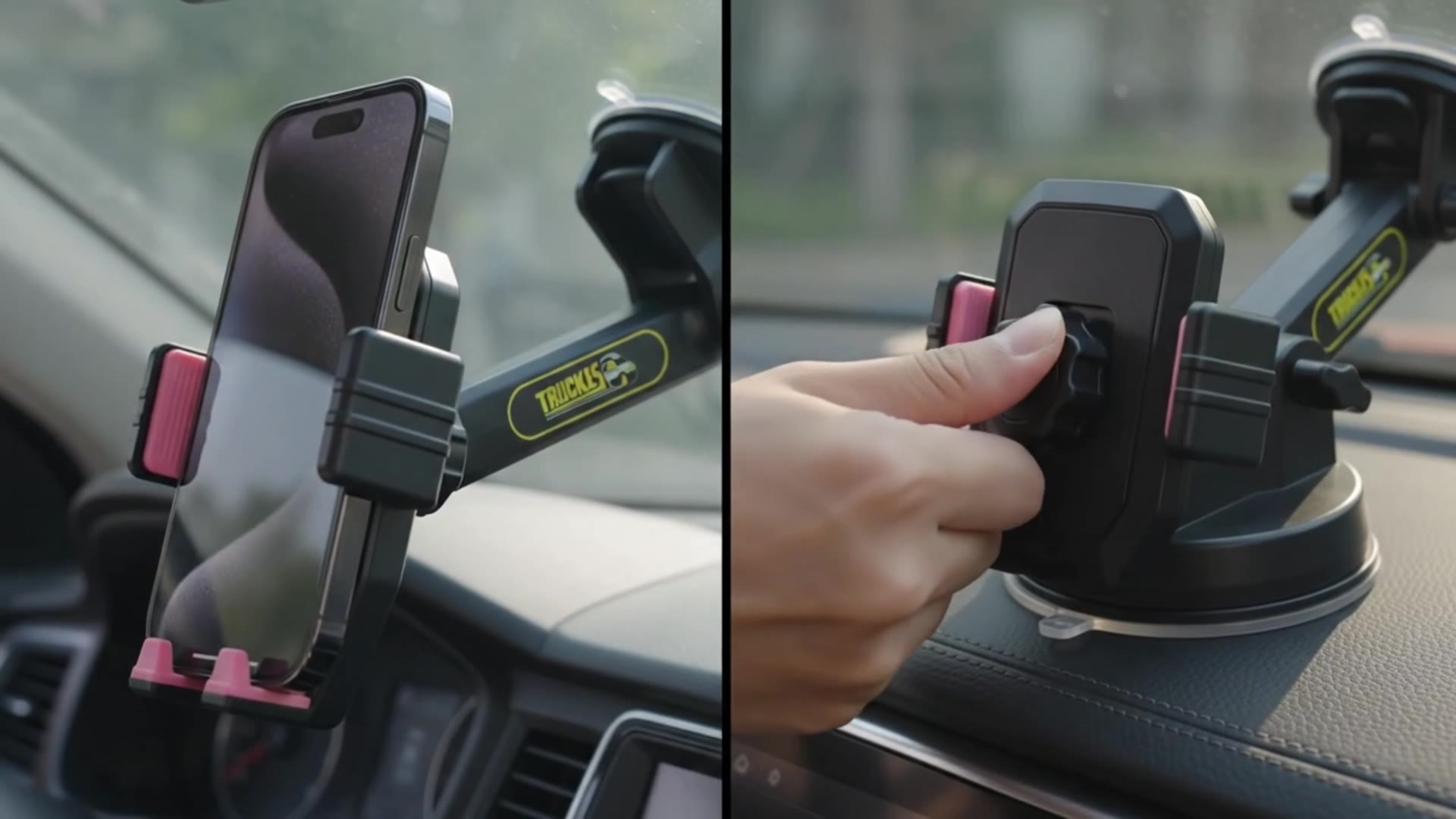 Truckules Cell Phone Mount for Truck Drivers, Pink