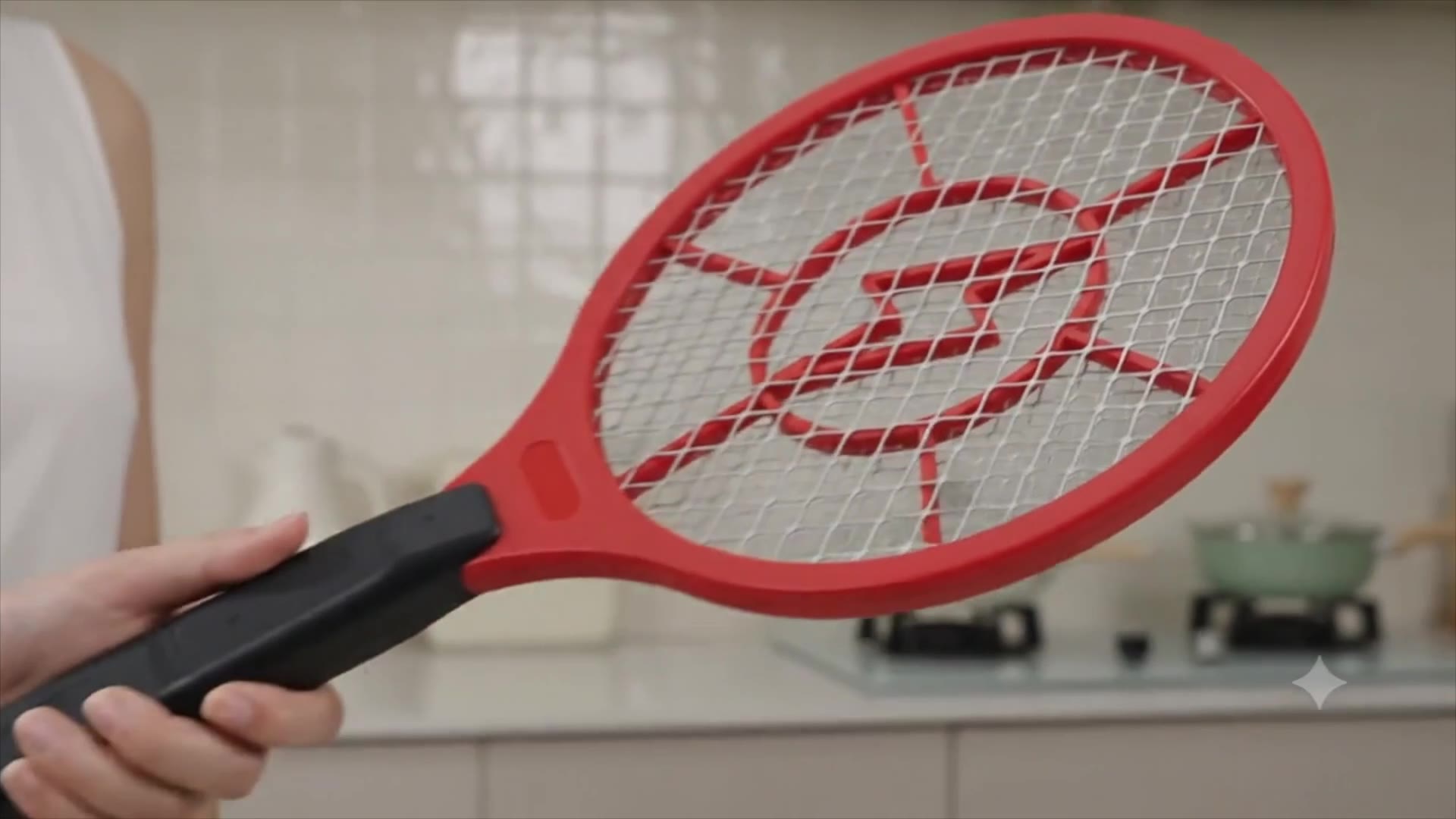 Electric Fly Swatter 2 Pack (Red & Blue), Battery Powered Bug Zapper Racket for Mosquitoes & Flies, Safe Protective Mesh, Indoor & Outdoor Use, Batteries Not Included
