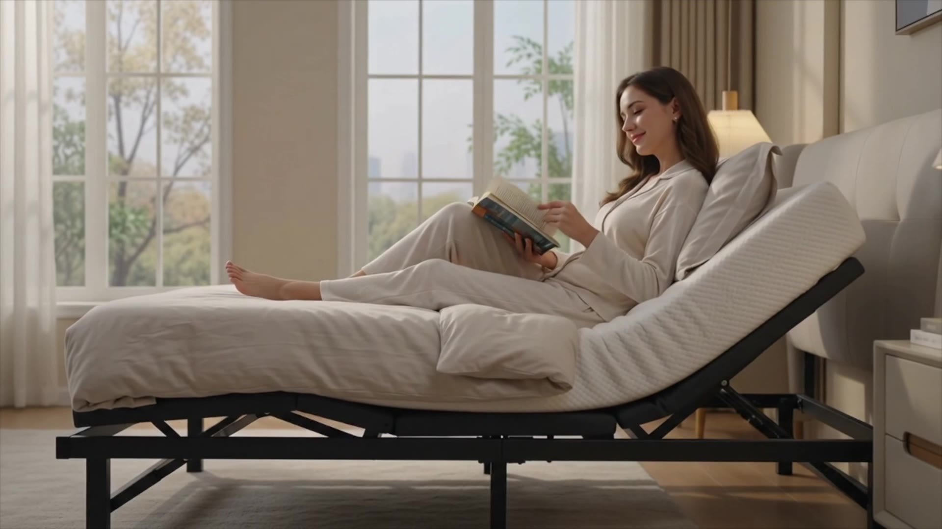Mixcous King Adjustable Bed Frame with Zero Gravity, 750 lbs