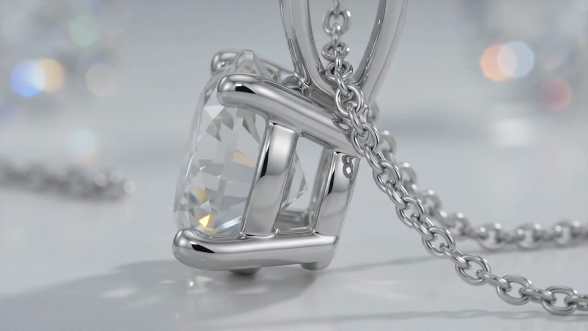 CRAFTED CARATS Martini Set Diamond Pendant Necklace